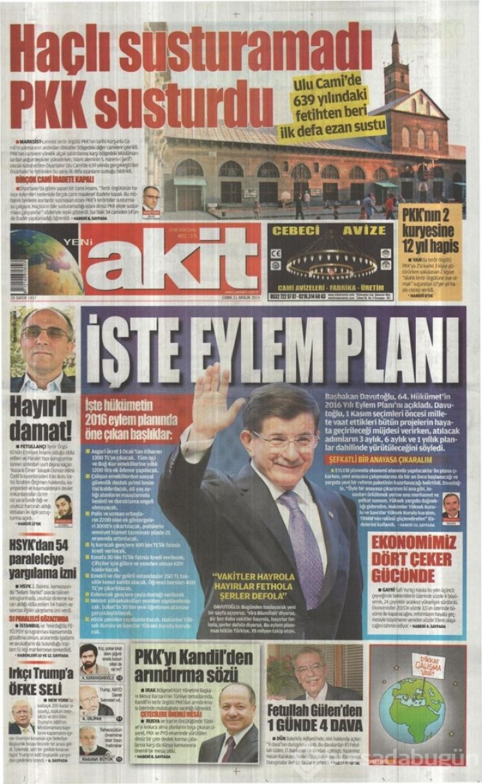 Günün gazete manşetleri - 11 Aralık 2015
