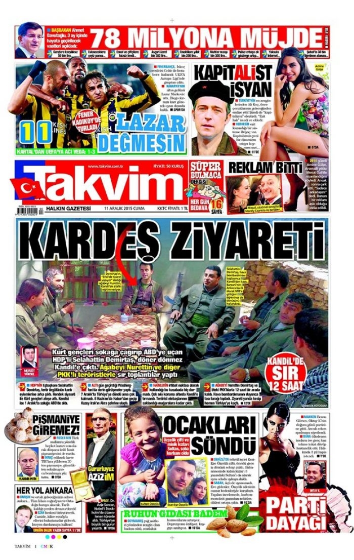 Günün gazete manşetleri - 11 Aralık 2015