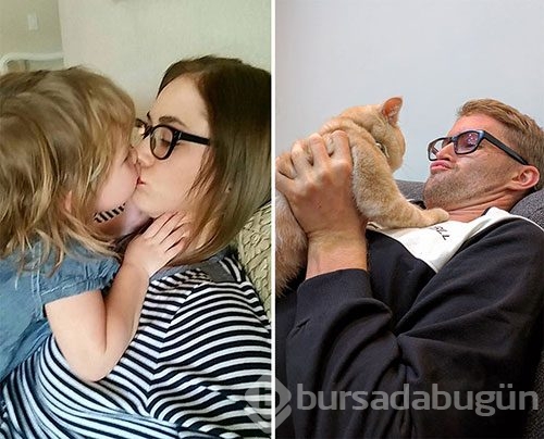 İkizinin doğum gününde kedi sürprizi