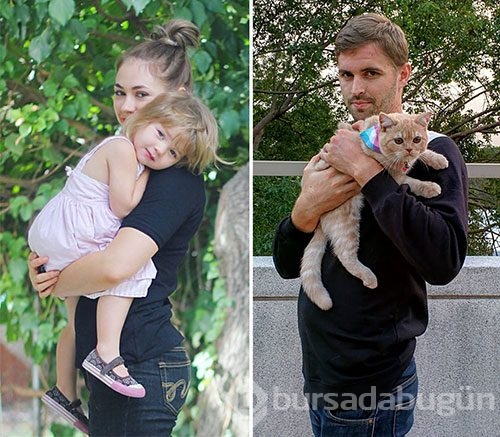 İkizinin doğum gününde kedi sürprizi