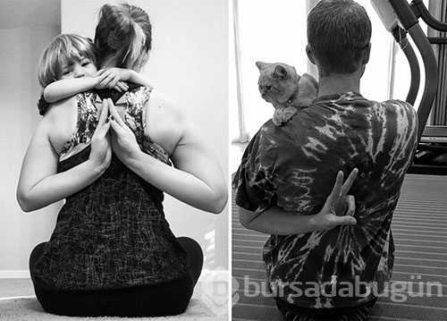 İkizinin doğum gününde kedi sürprizi