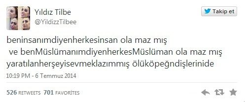 Yıldız Tilbe'den olay tweet'ler