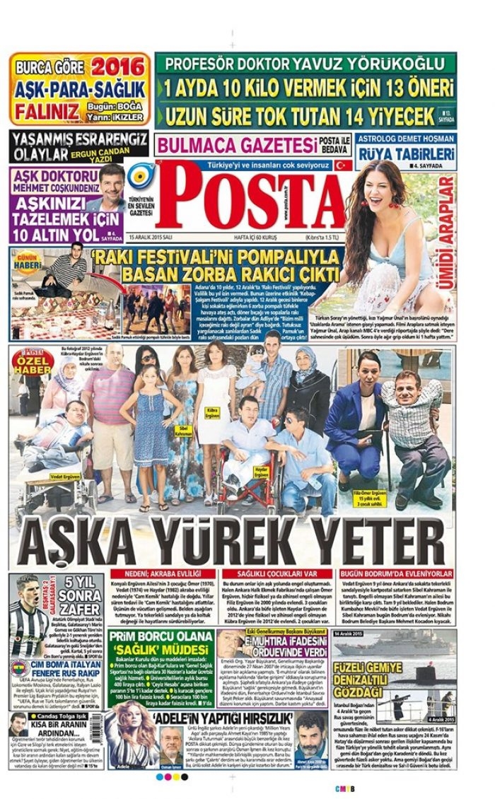 Günün gazete manşetleri - 15 Aralık 2015