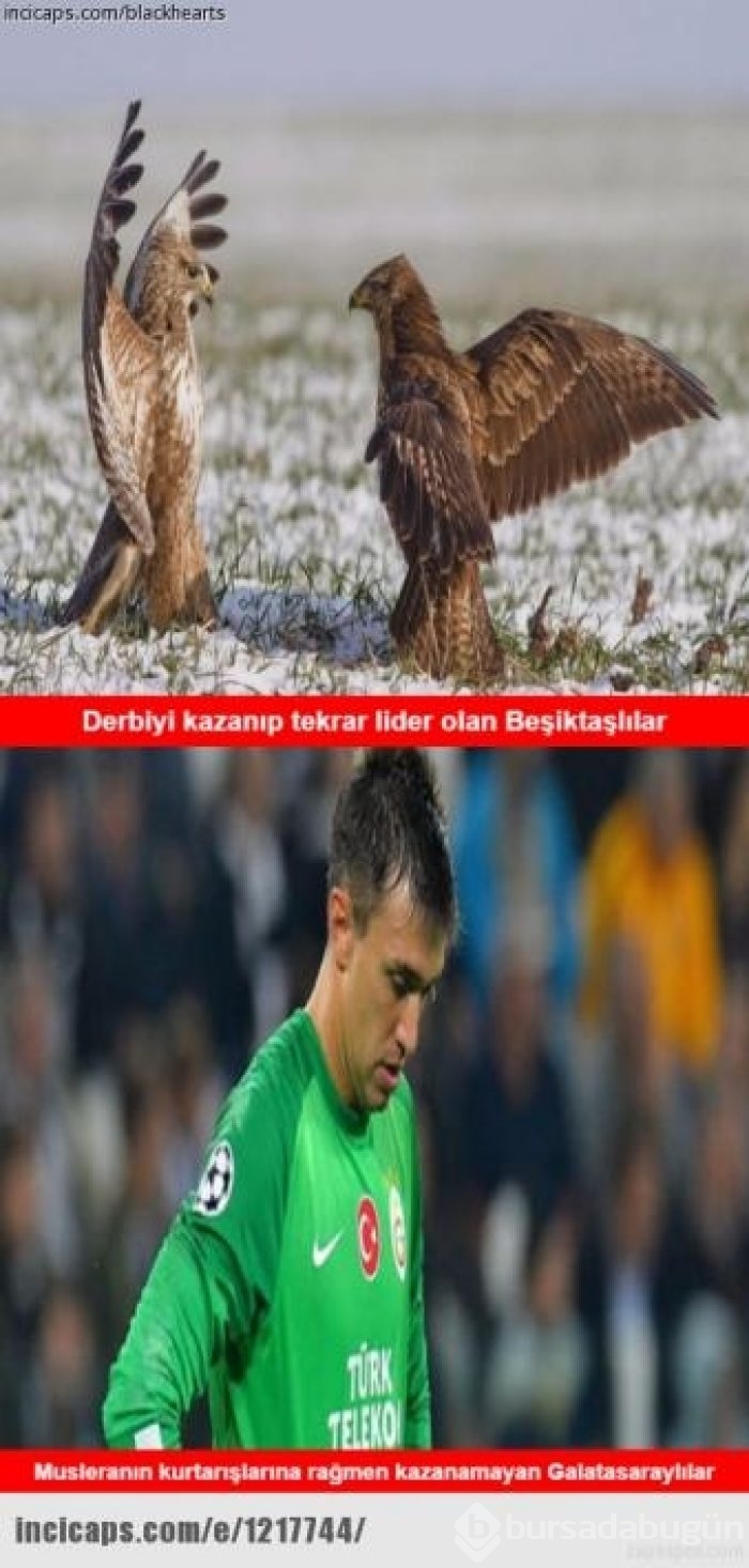 Beşiktaş - Galatasaray derbi capsleri...