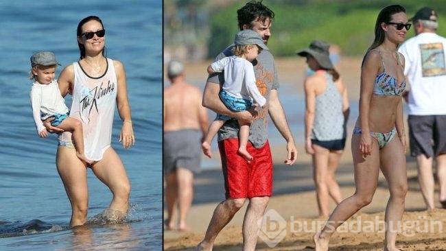 Olivia Wilde kocası ve çocuğuyla birlikte tatilde