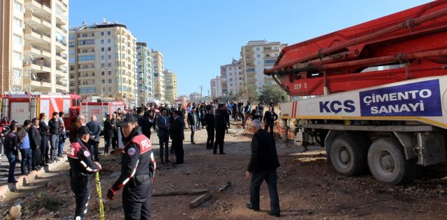 Cami inşaatında göçük