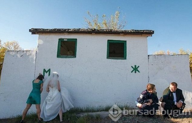 Düğün fotoğrafı komediye döndü
