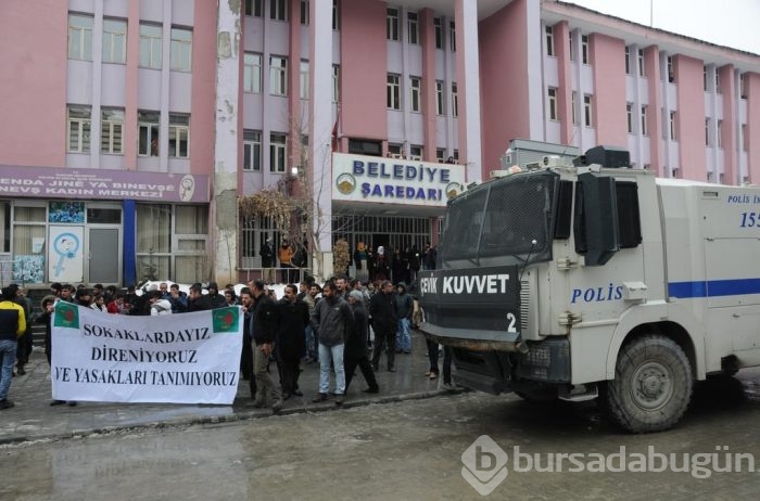 Hakkari'de izinsiz gösteriye müdahale edildi!	