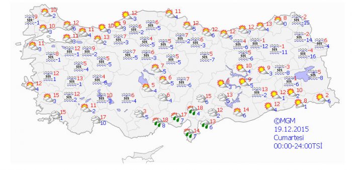 Hafta sonu hava nasıl olacak (18-22 Aralık 2015)	