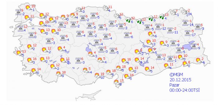 Hafta sonu hava nasıl olacak (18-22 Aralık 2015)	
