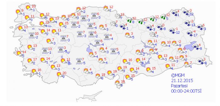 Hafta sonu hava nasıl olacak (18-22 Aralık 2015)	