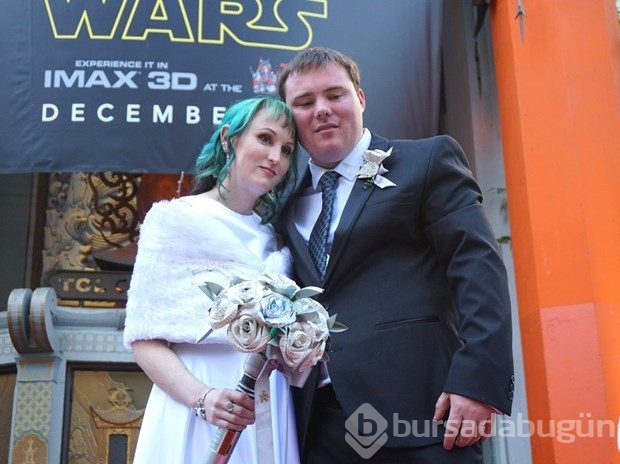 Hollywood'da "Star Wars" nikahı