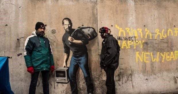 Banksy'nin çizdiği Steve Jobs'u görmek 5 dolar