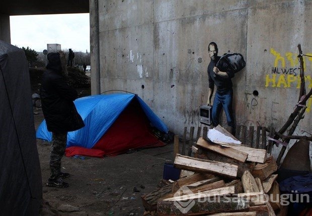 Banksy'nin çizdiği Steve Jobs'u görmek 5 dolar