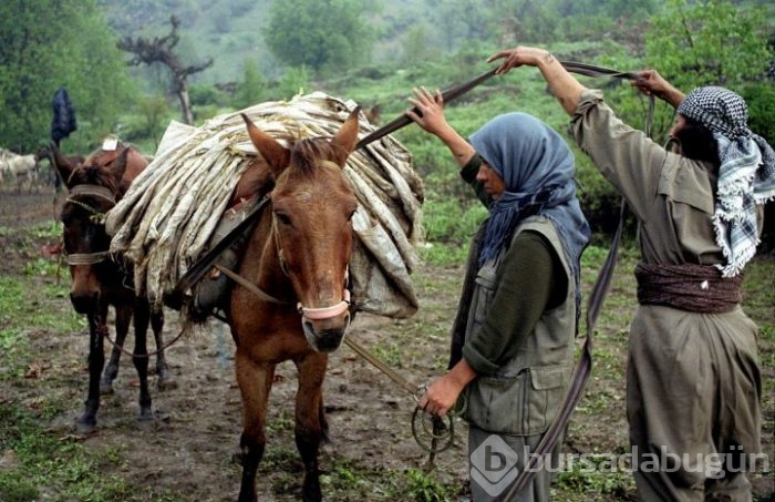 Paniğe kapılan teröristler silahlarını bırakıp kaçıyor