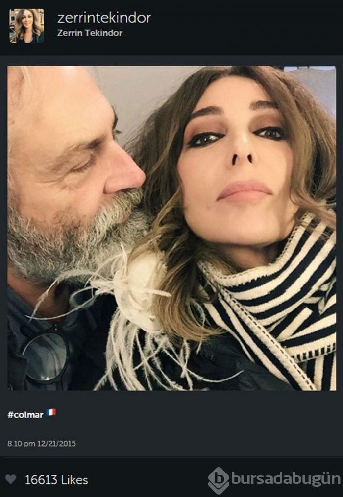 Zerrin Tekindor ile Haluk Bilginer'den aşk selfie'si
