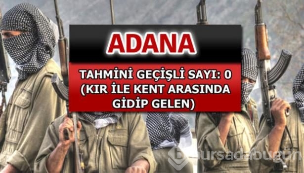 İşte PKK'lı hainlerin il il dağılımı