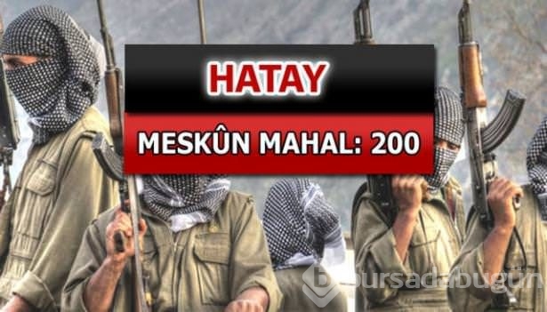 İşte PKK'lı hainlerin il il dağılımı