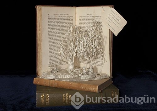 Eski kitaplar sanat eserine dönüştü