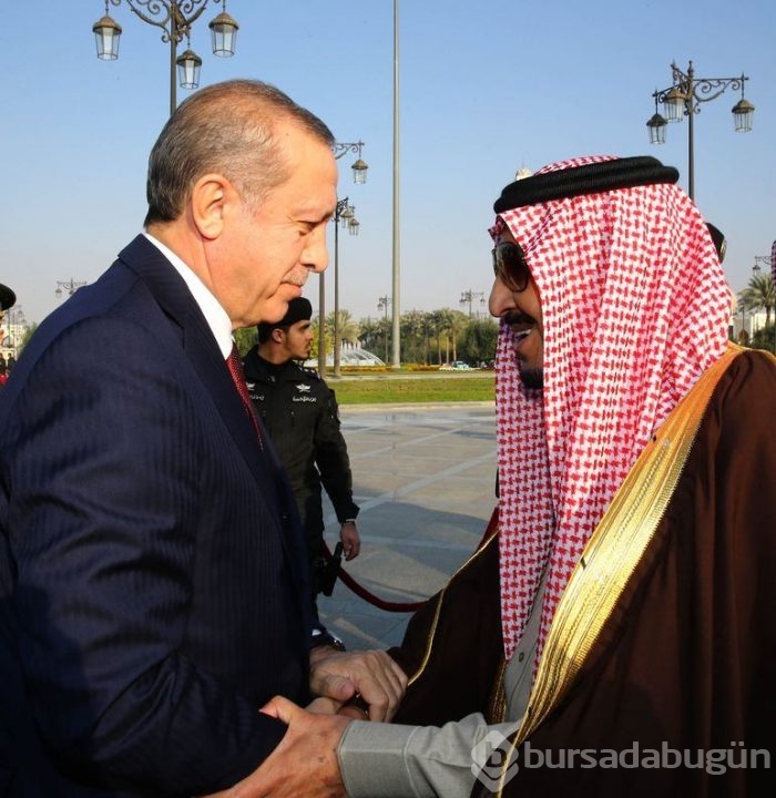 Kral Selman, Erdoğan'ı resmi törenle karşıladı