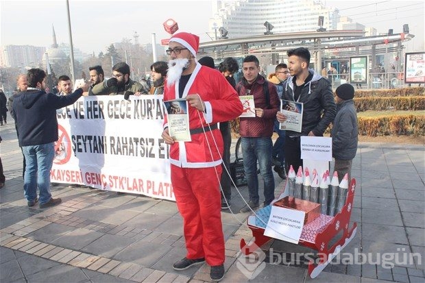 Kayseri'de "Noel" protestosu