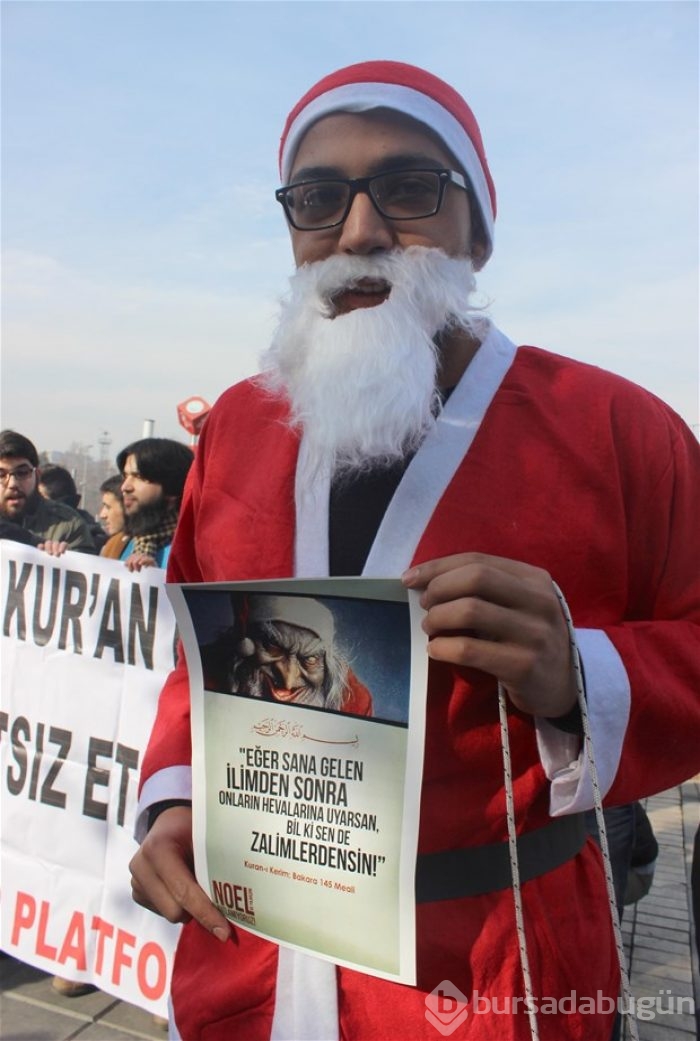 Kayseri'de "Noel" protestosu