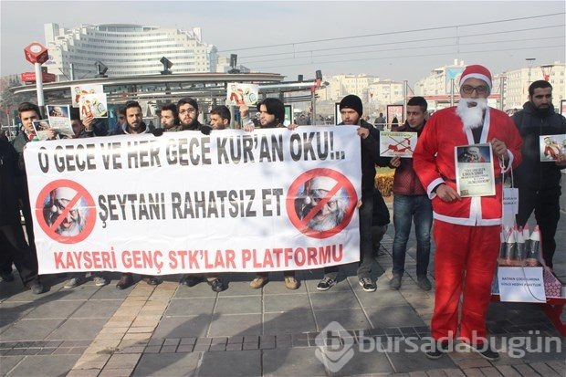 Kayseri'de "Noel" protestosu