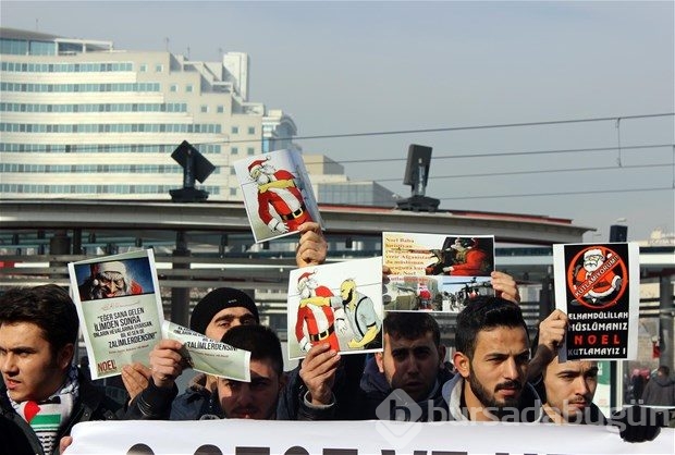 Kayseri'de "Noel" protestosu
