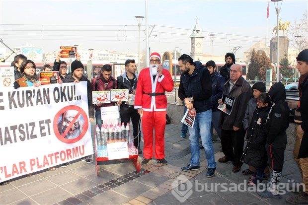 Kayseri'de "Noel" protestosu