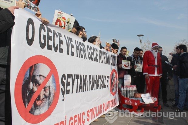 Kayseri'de "Noel" protestosu
