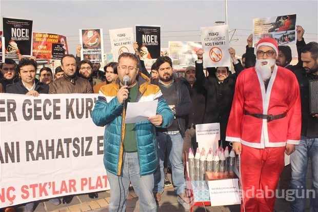 Kayseri'de "Noel" protestosu