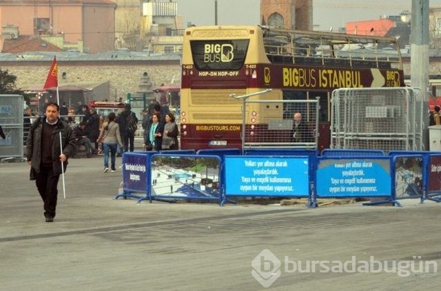 Taksim Meydanı'nda yılbaşı öncesi bariyerli önlem