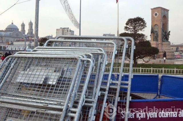 Taksim Meydanı'nda yılbaşı öncesi bariyerli önlem