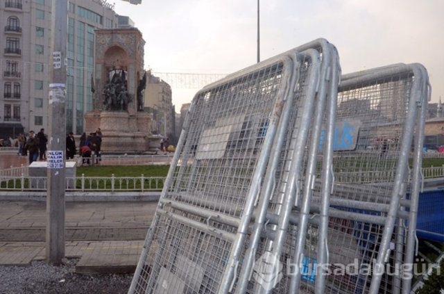 Taksim Meydanı'nda yılbaşı öncesi bariyerli önlem