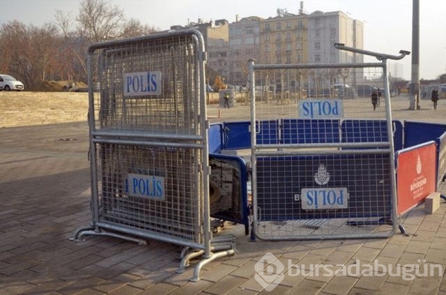 Taksim Meydanı'nda yılbaşı öncesi bariyerli önlem