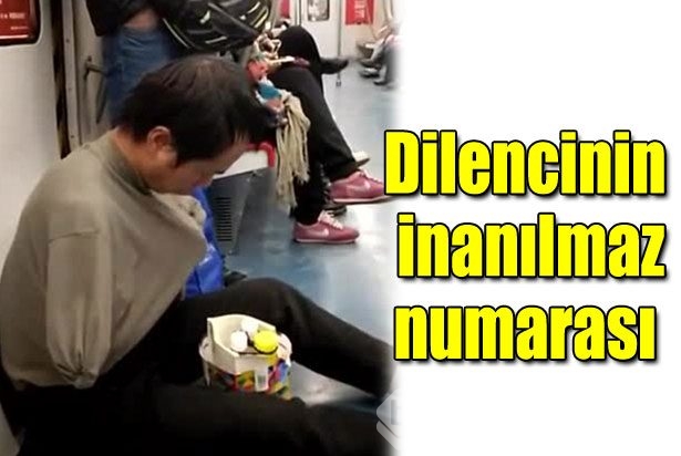 Dilencinin inanılmaz numarası