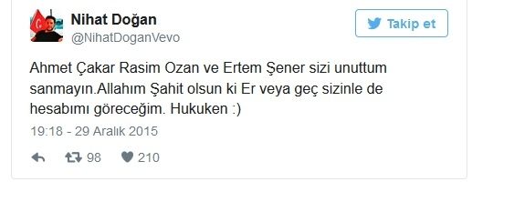 Nihat Doğan: ''Sizi unuttum sanmayın!''