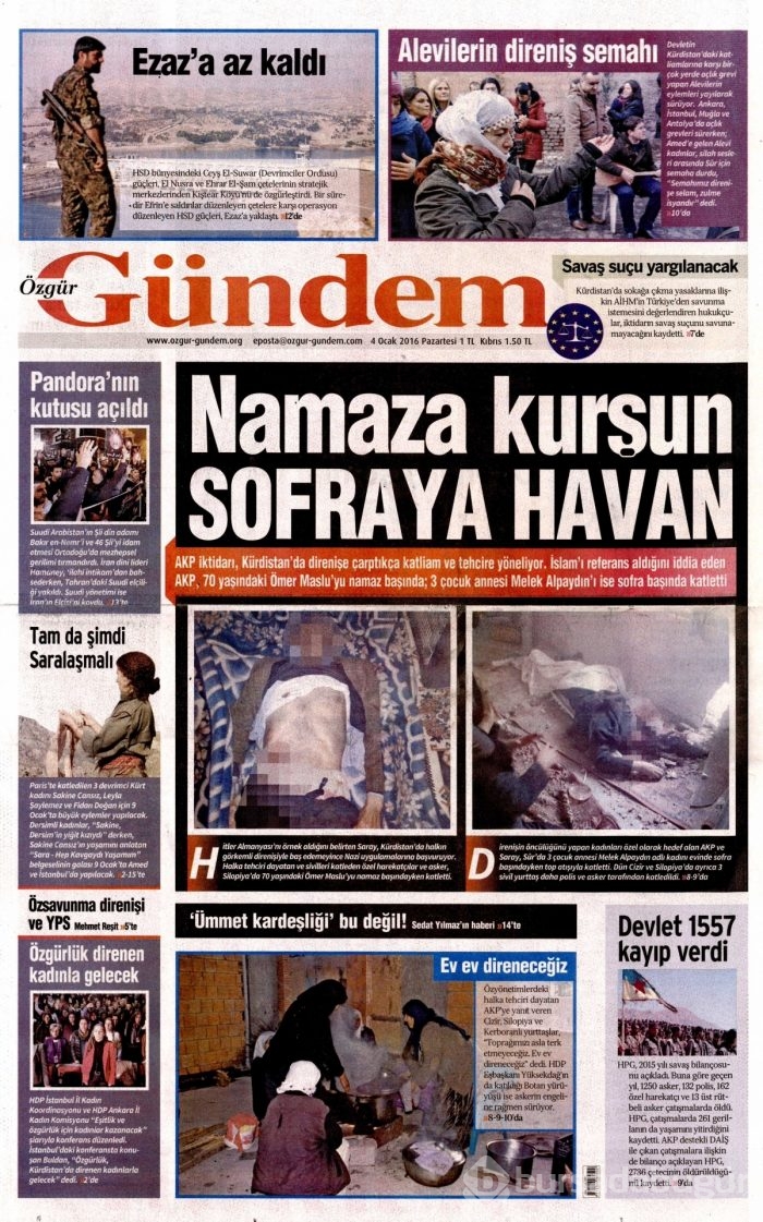 Gazete manşetleri (04.01.2016)