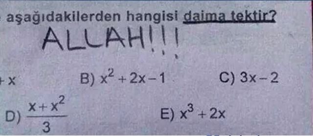 Cevaplarıyla hocalarının tam puan verdiği 18 öğrenci cevabı
