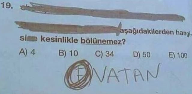 Cevaplarıyla hocalarının tam puan verdiği 18 öğrenci cevabı
