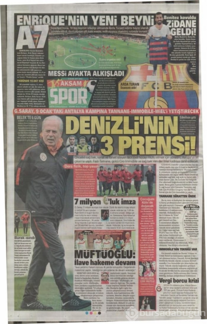 Günün spor manşetleri