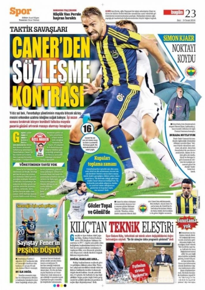 Günün spor manşetleri