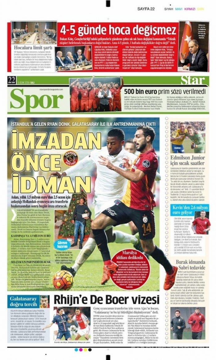Günün spor manşetleri