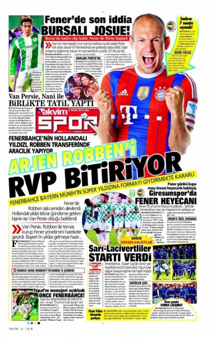Günün spor manşetleri