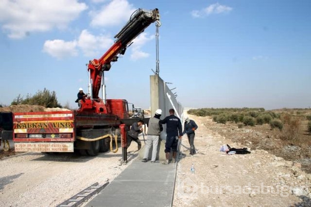 Suriye sınırına beton duvar