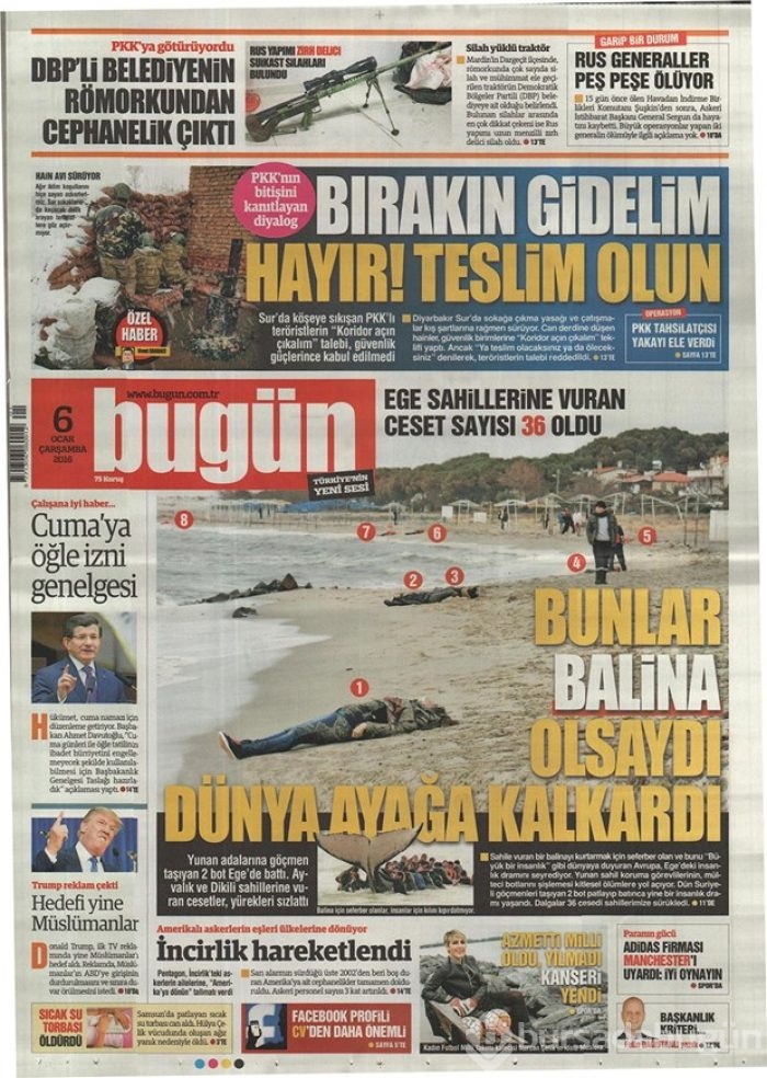 Günün gazete manşetleri - 6 Ocak 2016
