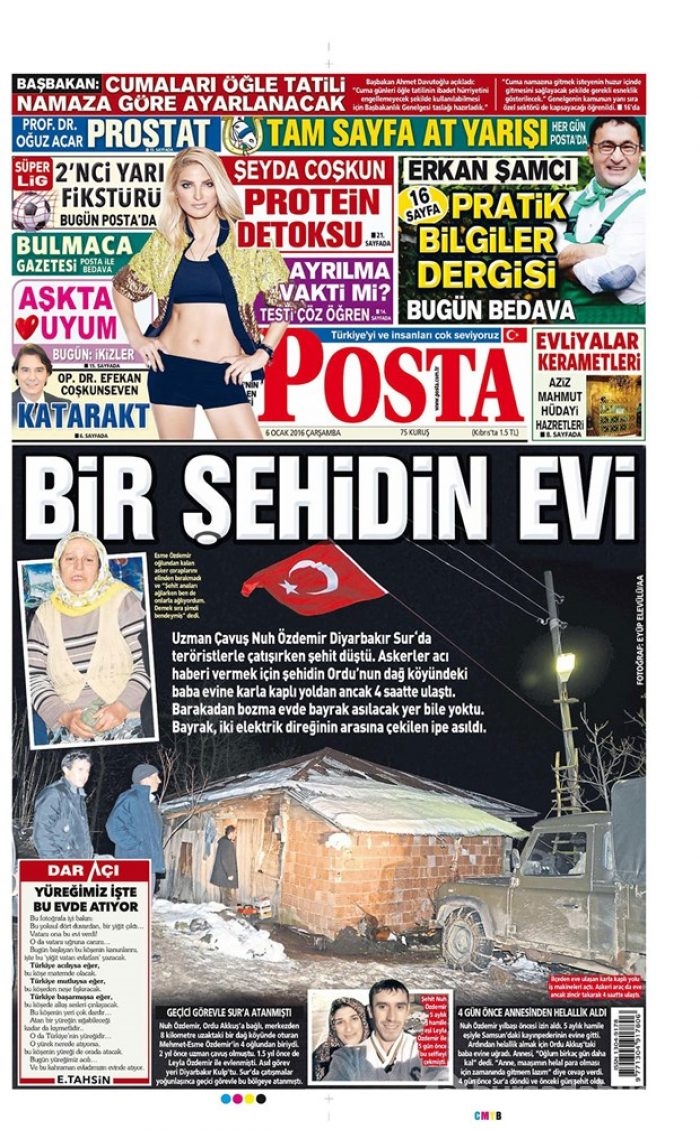 Günün gazete manşetleri - 6 Ocak 2016