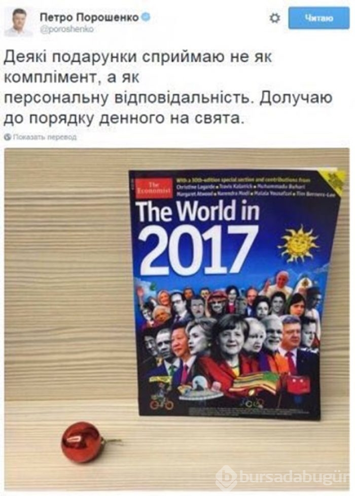 Poroşenko Putin'in yerine geçti