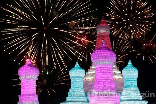 Harbin Buz Festivali ziyaretçileri büyülüyor