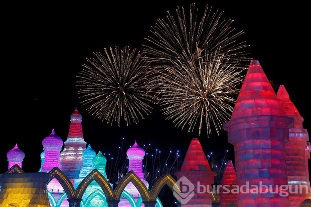 Harbin Buz Festivali ziyaretçileri büyülüyor